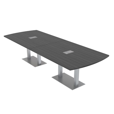 Skutchi Designs 45 in W, 144 in L, 29 in H, Engineered Wood Top, Grey HAR-AREC-46X143-DOU-ELEC-ASIANNIGHT
